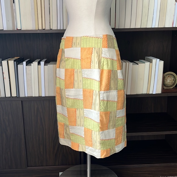 Vintage Canvas Backs Pastel Patchwork Midi Skirt - Picture 2 of 6